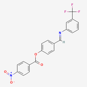 [4-[[3-(Trifluoromethyl)phenyl]iminomethyl]phenyl] 4-nitrobenzoate