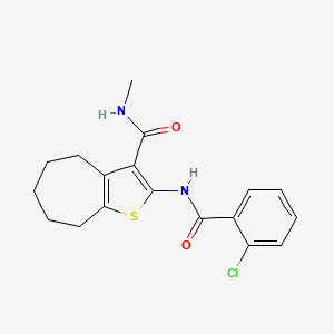 2-(2-chlorobenzamido)-N-methyl-5,6,7,8-tetrahydro-4H-cyclohepta[b]thiophene-3-carboxamide