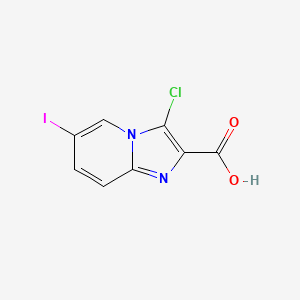 molecular formula C8H4ClIN2O2 B2875026 3-Chloro-6-iodoimidazo[1,2-a]pyridine-2-carboxylic acid CAS No. 900014-87-1