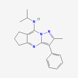 N-isopropyl-2-methyl-3-phenyl-6,7-dihydro-5H-cyclopenta[d]pyrazolo[1,5-a]pyrimidin-8-amine