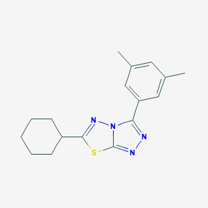 molecular formula C17H20N4S B287503 6-Cyclohexyl-3-(3,5-dimethylphenyl)[1,2,4]triazolo[3,4-b][1,3,4]thiadiazole 