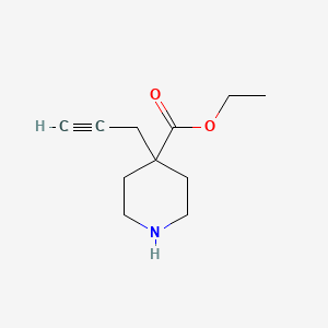 molecular formula C11H17NO2 B2875035 Ethyl 4-(prop-2-yn-1-yl)piperidine-4-carboxylate CAS No. 21837-08-1