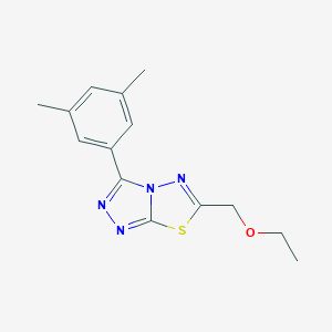 molecular formula C14H16N4OS B287504 [3-(3,5-Dimethylphenyl)[1,2,4]triazolo[3,4-b][1,3,4]thiadiazol-6-yl]methyl ethyl ether 