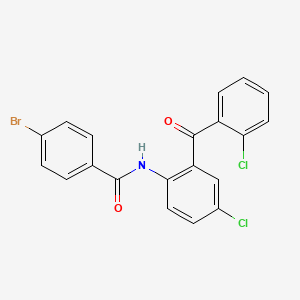 molecular formula C20H12BrCl2NO2 B2875043 4-bromo-N-[4-chloro-2-(2-chlorobenzoyl)phenyl]benzamide CAS No. 329786-98-3