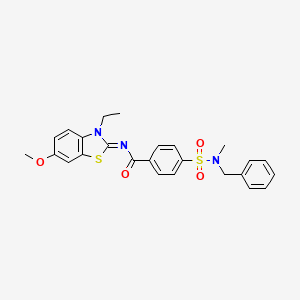(Z)-4-(N-benzyl-N-methylsulfamoyl)-N-(3-ethyl-6-methoxybenzo[d]thiazol-2(3H)-ylidene)benzamide