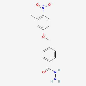 4-[(3-Methyl-4-nitrophenoxy)methyl]benzohydrazide