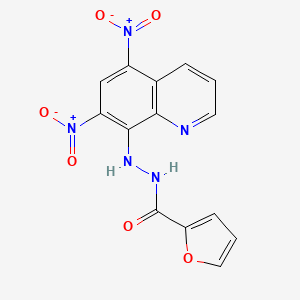 N'-(5,7-dinitroquinolin-8-yl)furan-2-carbohydrazide