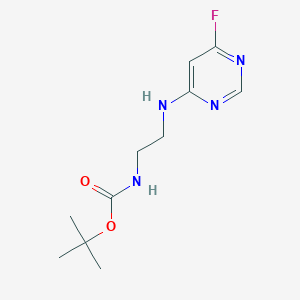 molecular formula C11H17FN4O2 B2875072 tert-butyl N-{2-[(6-fluoropyrimidin-4-yl)amino]ethyl}carbamate CAS No. 1699012-21-9
