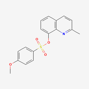 molecular formula C17H15NO4S B2875074 2-甲基喹啉-8-基 4-甲氧基苯磺酸盐 CAS No. 491603-55-5