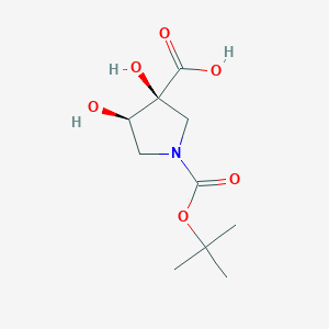 (3S,4R)-3,4-Dihydroxy-1-[(2-methylpropan-2-yl)oxycarbonyl]pyrrolidine-3-carboxylic acid