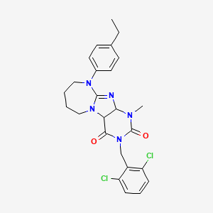 3-[(2,6-dichlorophenyl)methyl]-10-(4-ethylphenyl)-1-methyl-1H,2H,3H,4H,6H,7H,8H,9H,10H-[1,3]diazepino[1,2-g]purine-2,4-dione