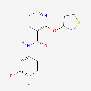 N-(3,4-difluorophenyl)-2-((tetrahydrothiophen-3-yl)oxy)nicotinamide
