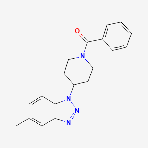 molecular formula C19H20N4O B2875090 [4-(5-Methylbenzotriazol-1-yl)piperidin-1-yl]-phenylmethanone CAS No. 845535-73-1