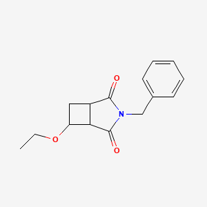 molecular formula C15H17NO3 B2875092 3-Benzyl-6-ethoxy-3-azabicyclo[3.2.0]heptane-2,4-dione CAS No. 2460751-02-2
