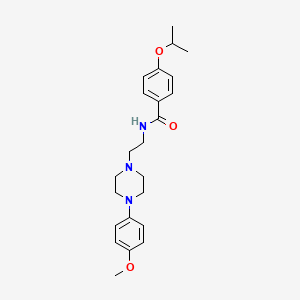 molecular formula C23H31N3O3 B2875093 4-isopropoxy-N-(2-(4-(4-methoxyphenyl)piperazin-1-yl)ethyl)benzamide CAS No. 1049445-61-5
