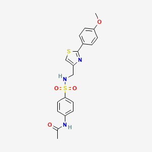 molecular formula C19H19N3O4S2 B2875095 N-(4-(N-((2-(4-methoxyphenyl)thiazol-4-yl)methyl)sulfamoyl)phenyl)acetamide CAS No. 863511-30-2