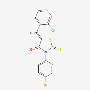 (5Z)-3-(4-bromophenyl)-5-[(2-chlorophenyl)methylidene]-2-sulfanylidene-1,3-thiazolidin-4-one