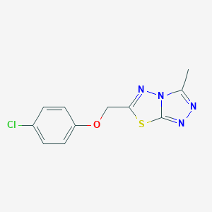 molecular formula C11H9ClN4OS B287511 6-[(4-Chlorophenoxy)methyl]-3-methyl[1,2,4]triazolo[3,4-b][1,3,4]thiadiazole 