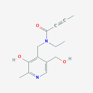 molecular formula C14H18N2O3 B2875117 N-Ethyl-N-[[3-hydroxy-5-(hydroxymethyl)-2-methylpyridin-4-yl]methyl]but-2-ynamide CAS No. 2411279-56-4