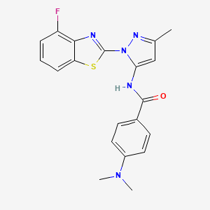 4-(dimethylamino)-N-(1-(4-fluorobenzo[d]thiazol-2-yl)-3-methyl-1H-pyrazol-5-yl)benzamide