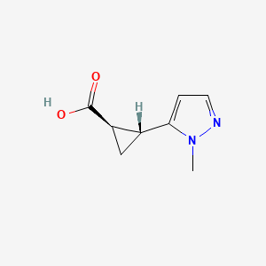 rac-(1R,2R)-2-(1-methyl-1H-pyrazol-5-yl)cyclopropane-1-carboxylic acid, trans