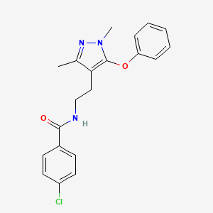 4-chloro-N-[2-(1,3-dimethyl-5-phenoxy-1H-pyrazol-4-yl)ethyl]benzenecarboxamide