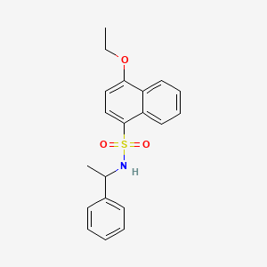 4-ethoxy-N-(1-phenylethyl)naphthalene-1-sulfonamide