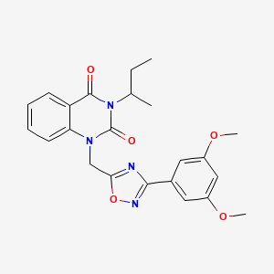 3-(sec-butyl)-1-((3-(3,5-dimethoxyphenyl)-1,2,4-oxadiazol-5-yl)methyl)quinazoline-2,4(1H,3H)-dione
