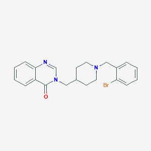 molecular formula C21H22BrN3O B2875131 3-[[1-[(2-Bromophenyl)methyl]piperidin-4-yl]methyl]quinazolin-4-one CAS No. 2380183-36-6