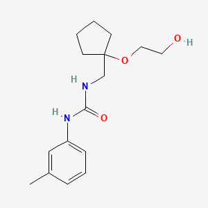 molecular formula C16H24N2O3 B2875132 1-((1-(2-羟乙氧基)环戊基)甲基)-3-(间甲苯基)脲 CAS No. 2189499-83-8