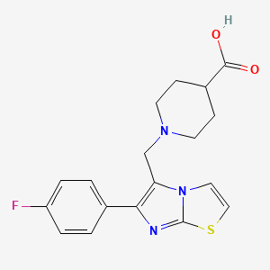 1-[[6-(4-Fluorophenyl)imidazo[2,1-b][1,3]thiazol-5-yl]methyl]piperidine-4-carboxylic acid