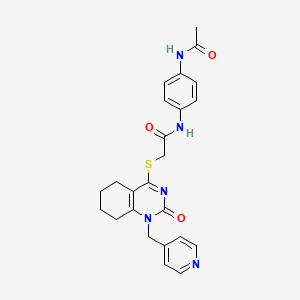 N-(4-acetamidophenyl)-2-((2-oxo-1-(pyridin-4-ylmethyl)-1,2,5,6,7,8-hexahydroquinazolin-4-yl)thio)acetamide