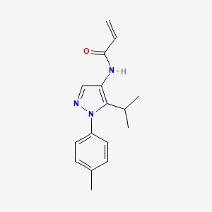 molecular formula C16H19N3O B2875149 N-[1-(4-Methylphenyl)-5-propan-2-ylpyrazol-4-yl]prop-2-enamide CAS No. 2305569-88-2