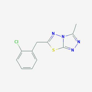 molecular formula C11H9ClN4S B287515 6-(2-Chlorobenzyl)-3-methyl[1,2,4]triazolo[3,4-b][1,3,4]thiadiazole 