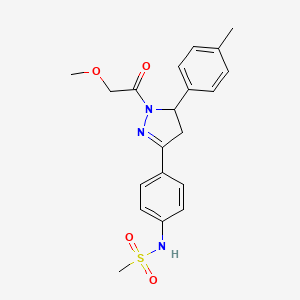N-(4-(1-(2-methoxyacetyl)-5-(p-tolyl)-4,5-dihydro-1H-pyrazol-3-yl)phenyl)methanesulfonamide