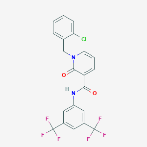 N-(3,5-bis(trifluoromethyl)phenyl)-1-(2-chlorobenzyl)-2-oxo-1,2-dihydropyridine-3-carboxamide
