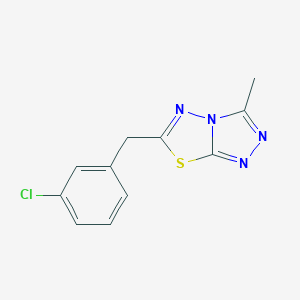 molecular formula C11H9ClN4S B287516 6-(3-Chlorobenzyl)-3-methyl[1,2,4]triazolo[3,4-b][1,3,4]thiadiazole 