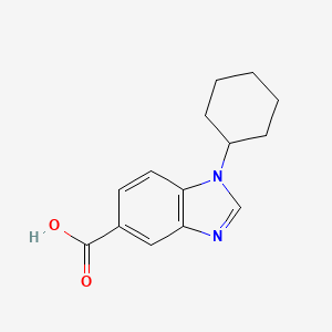 molecular formula C14H16N2O2 B2875163 1-Cyclohexylbenzodiazole-5-carboxylic acid CAS No. 669070-72-8