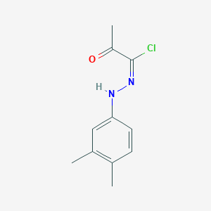 molecular formula C11H13ClN2O B2875166 (E)-N-(3,4-dimethylphenyl)-2-oxopropanecarbohydrazonoyl chloride CAS No. 1432442-48-2