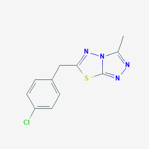 molecular formula C11H9ClN4S B287517 6-(4-Chlorobenzyl)-3-methyl[1,2,4]triazolo[3,4-b][1,3,4]thiadiazole 