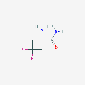 molecular formula C5H8F2N2O B2875170 1-Amino-3,3-difluorocyclobutane-1-carboxamide CAS No. 2092577-73-4