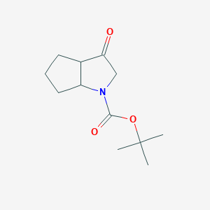 molecular formula C12H19NO3 B2875175 tert-Butyl 3-oxohexahydrocyclopenta[b]pyrrole-1(2H)-carboxylate CAS No. 2243507-85-7