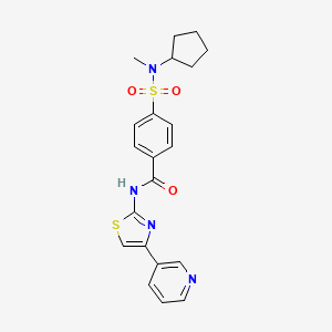 4-(N-cyclopentyl-N-methylsulfamoyl)-N-(4-(pyridin-3-yl)thiazol-2-yl)benzamide