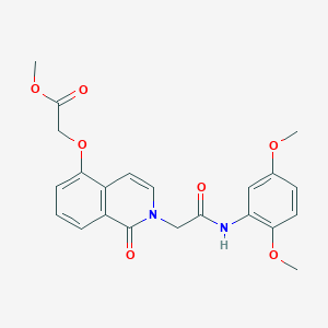 Methyl 2-[2-[2-(2,5-dimethoxyanilino)-2-oxoethyl]-1-oxoisoquinolin-5-yl]oxyacetate