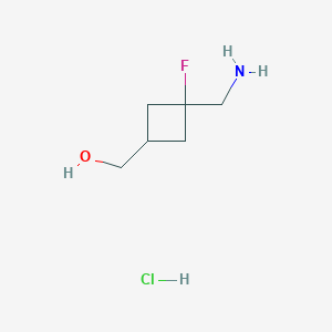 [3-(Aminomethyl)-3-fluorocyclobutyl]methanol;hydrochloride
