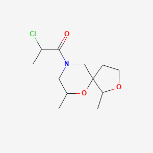 2-Chloro-1-(1,7-dimethyl-2,6-dioxa-9-azaspiro[4.5]decan-9-yl)propan-1-one