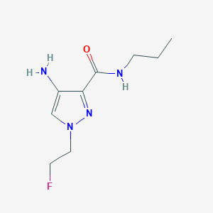 molecular formula C9H15FN4O B2875193 4-Amino-1-(2-fluoroethyl)-N-propyl-1H-pyrazole-3-carboxamide CAS No. 2101195-64-4