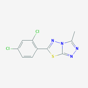 molecular formula C10H6Cl2N4S B287520 6-(2,4-Dichlorophenyl)-3-methyl[1,2,4]triazolo[3,4-b][1,3,4]thiadiazole 