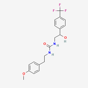 molecular formula C19H21F3N2O3 B2875200 1-(2-Hydroxy-2-(4-(trifluoromethyl)phenyl)ethyl)-3-(4-methoxyphenethyl)urea CAS No. 1351620-75-1