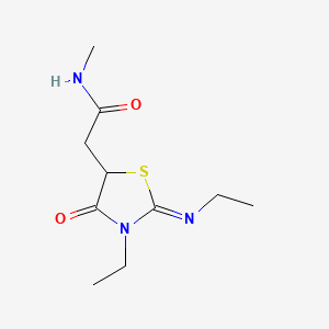 N-Methyl-2-(ethylimino)-3-ethyl-4-oxothiazolidine-5-acetamide